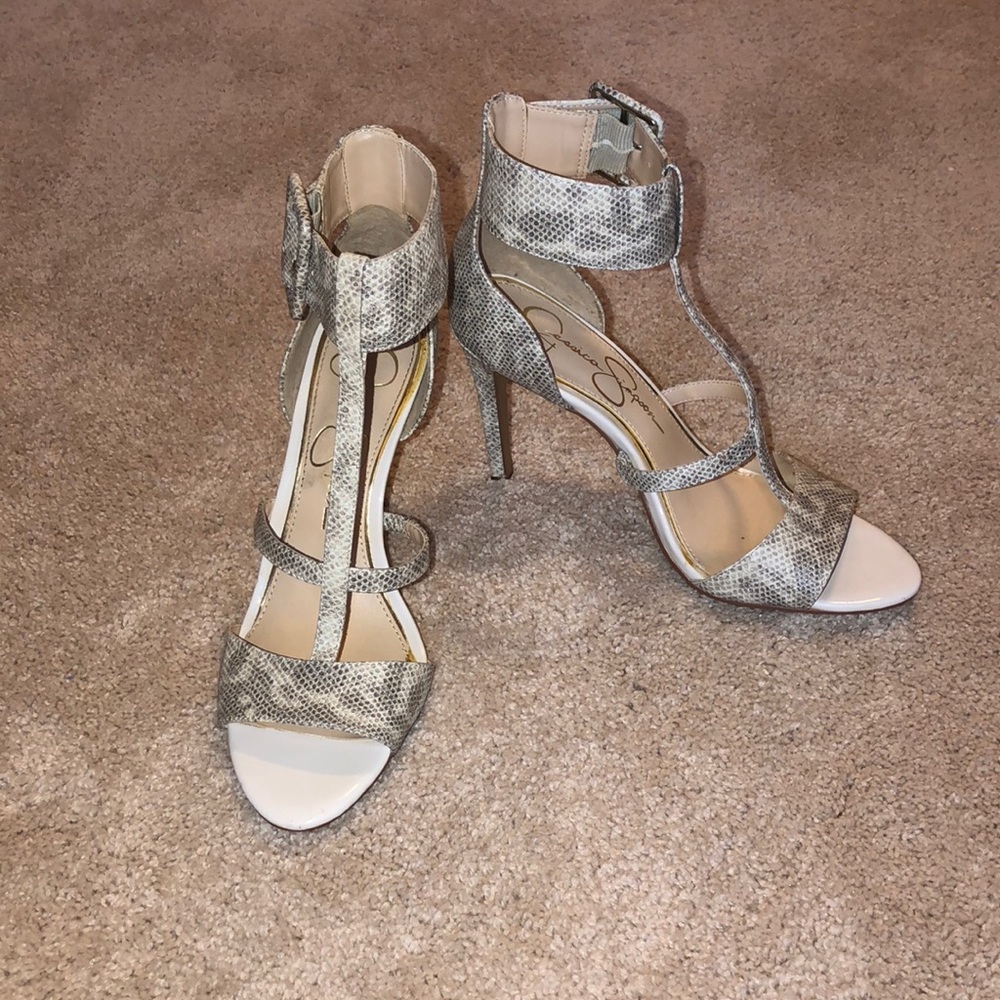 Jessica Simpson Snakeskin Print Heels